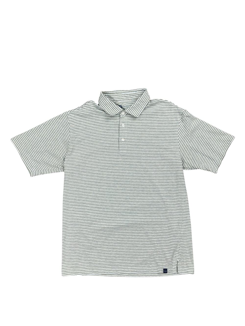 Onward Reserve Echo Stripe Short Sleeve Performance Polo Ivy Green — Large